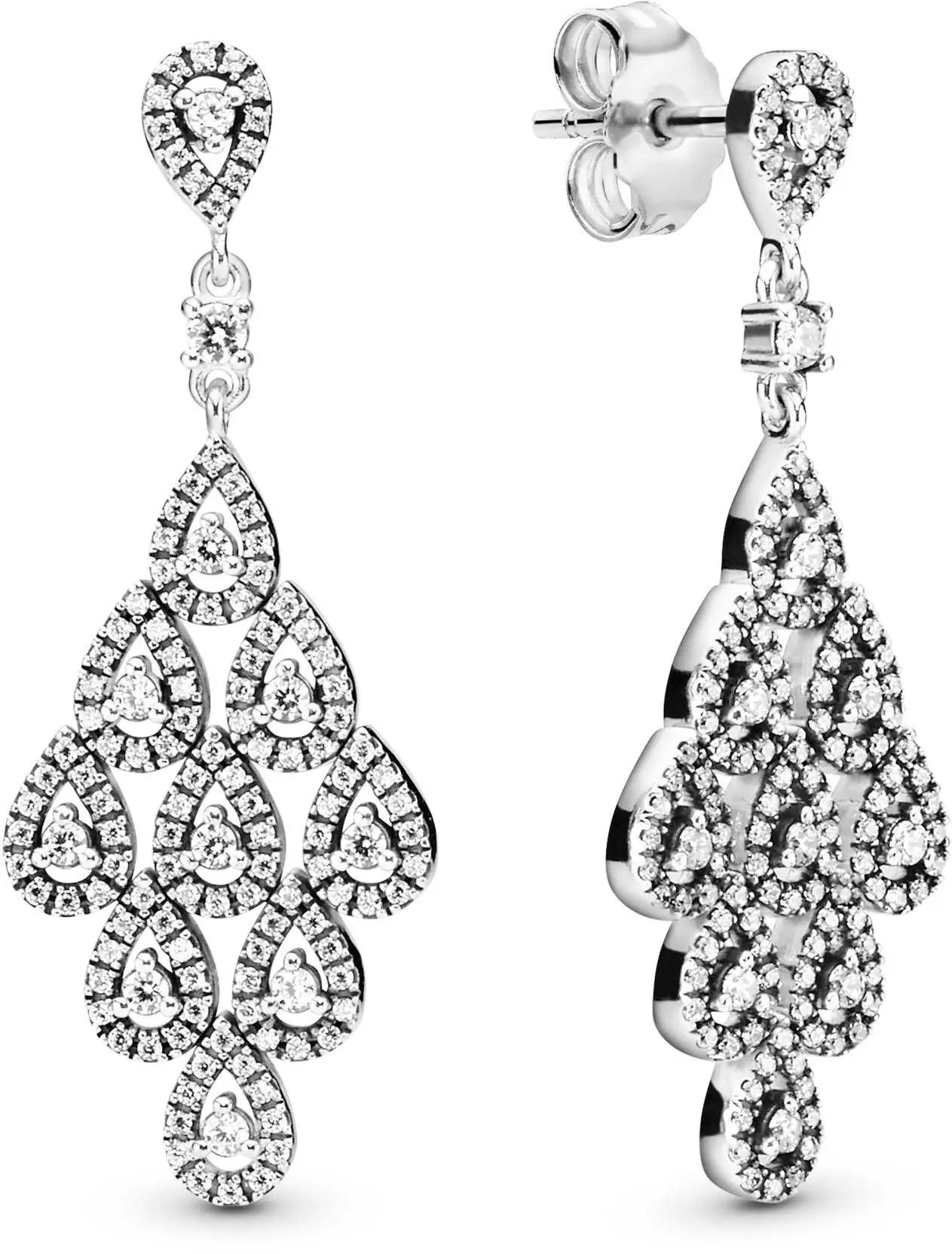 PANDORA Cascading Glamour Earrings - 296201CZ