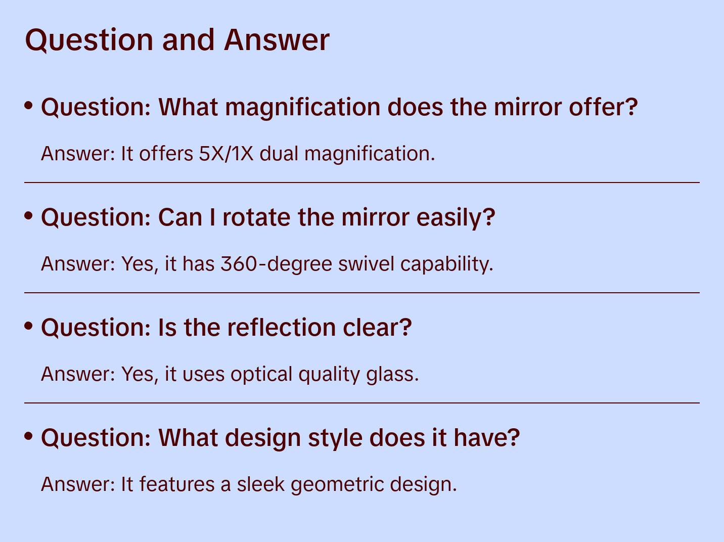 Zadro GEO Vanity Makeup Mirror with 5X/1X Magnification, Geometric Design, 360° Swivel, Optical Glass & Sleek Acrylic Decor bathroom  gadgets