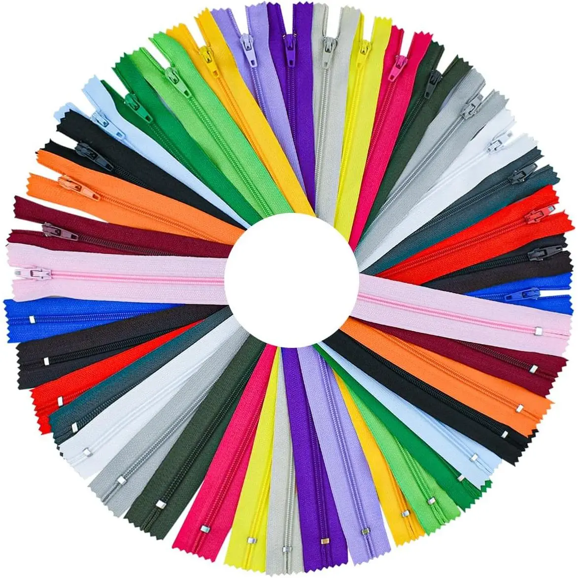 20 count Nylon Coil Zippers Sewing Zippers for Tailor Sewing in 20 Assorted Colors Colorful Crafts Bulk Zipper Supplies Mixed Color Invisible Zippers for Bags Garment Craft DIY Accessories (12 Inches)