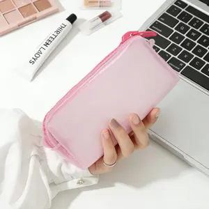 Oversized Zipper Clear Pouch, Portable Travel CosmeticCase, Waterproof Toiletry Bag Organizer