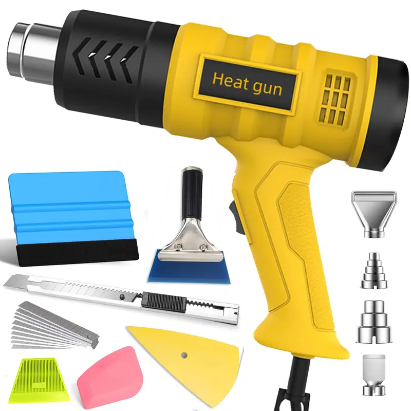 Complete Car Vinyl Wrap Tool Kit | Heat Gun, Squeegee, Cutter | Perfect for Car Wrapping, Window Tinting Kit, Paint Protection Film, and Decals | Ideal for Graphics and Decal Installation, DIY Use