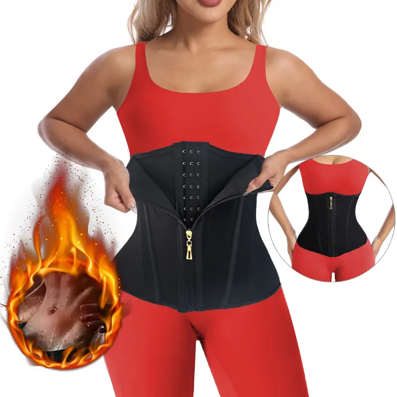 Women's Zipper Front Adjustable Hook & Eye Closure Waist Trainer, Breathable Comfortable Tummy Control Corset Waist Shaper, Waist Cincher for Women, Shapewear Belt Breathable Waistband Curve Hugging Compression