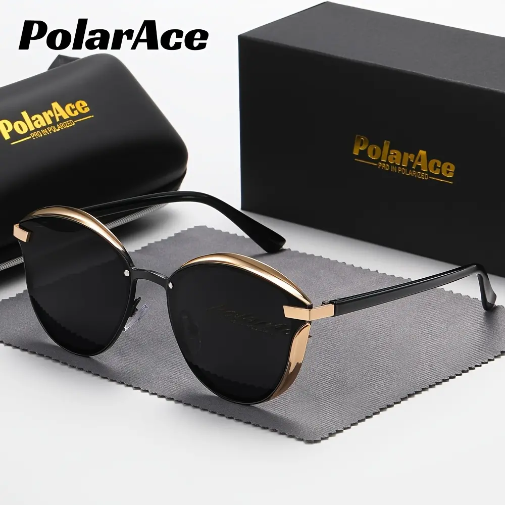 Ultra-Light Anti-Glare Circle Protective UV-Based Women's Polarized Sunglasses - Large Retro Adjustable Round Bioptic Telescopic, Angular Chameleon, Geometric Double Beam, Perfect for Driving, Ultra-Light Women's Sunglasses, Anti-Glare Women's Sunglasses