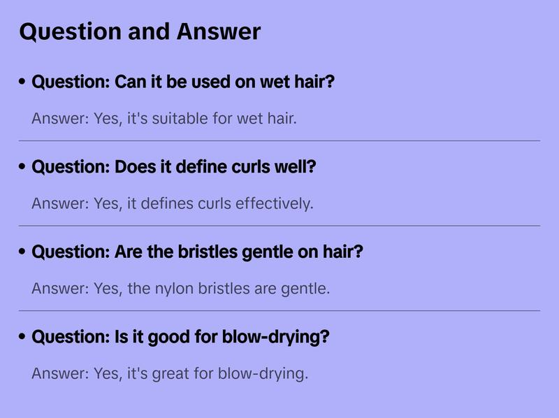 Paul Mitchell 407 Styling Brush with Rounded Design & Nylon Bristles for Wet Dry Hair Smoothing Blow-Drying & Curl Defining