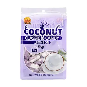 Three Deer Brand Coconut Candy 227g - Rich 42% Coconut Milk Flavor, Authentic Asian Snack