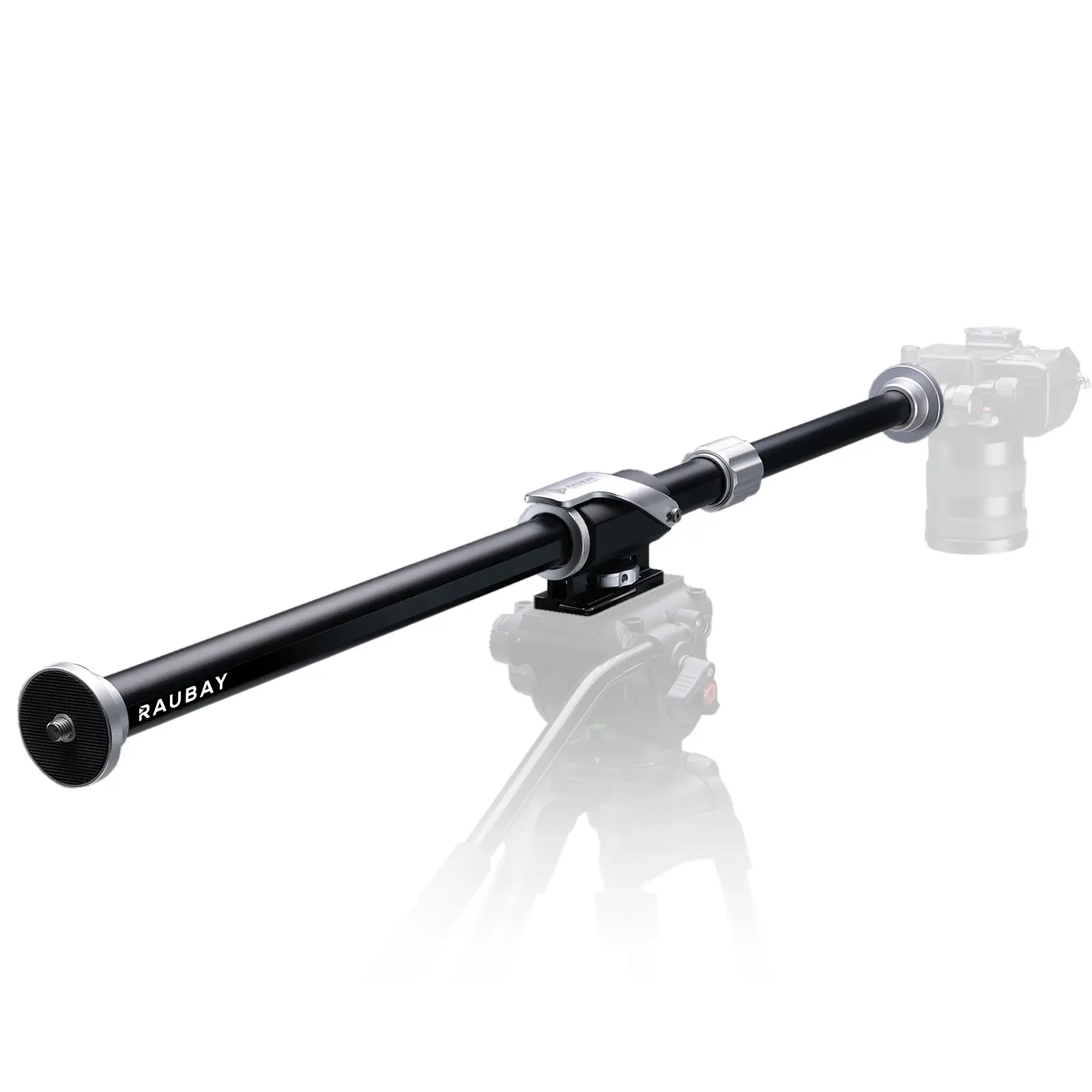 RAUBAY Tripod Extension Arm Stand, Fixed Horizontal Boom Arm for Overhead Photography, Heavy-Duty Aluminium Accessories, 1/4"-3/8" Mount, 26"-40" Adjustable for Camera, Light & Mic TE01