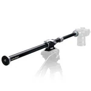 RAUBAY Tripod Extension Arm, Fixed Horizontal Boom Arm for Overhead & Top-Down Photography, Heavy-Duty Aluminum, 1/4" & 3/8" Mount, 26"–40" Adjustable for Camera, Light & Mic TE01