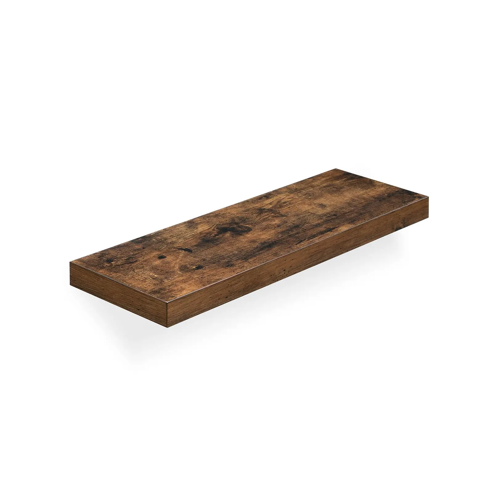 Rustic Brown Vintage Floating Wall Mount Wood Shelves - 23.6in Decor Space Home Organizer for Living Room, Bedrooms, Interior Decorations
