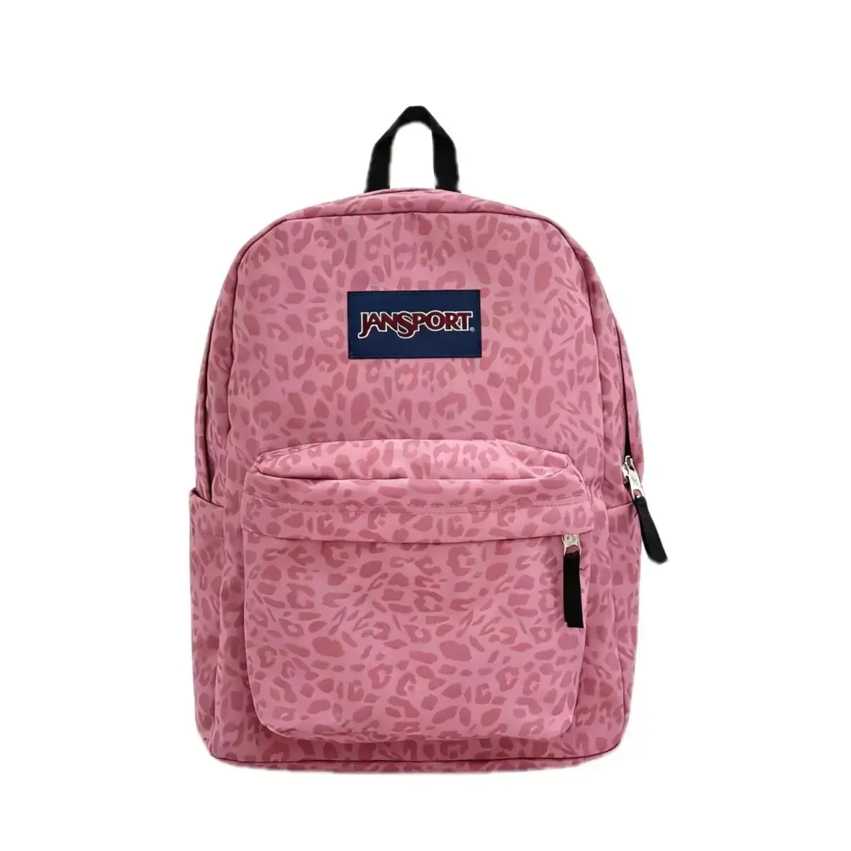 Pink Leopard Pattern JanSport Backpack Classic Silhouette Large Capacity Wear Resistant Backpack For High School College Students Short Trip