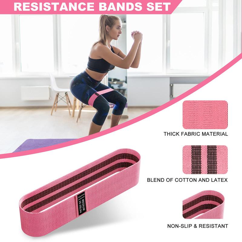 2/8/9Pcs Barbell Pad Set,Hip Thrust Pad, Squat Pad,Gym Accessories for Women with Bar Pad for Hip Thrust,Lifting Wrist Straps,Ankle Straps for Cable Machines Women,Resistance Bands,Carry Bag 8Pcs Pink