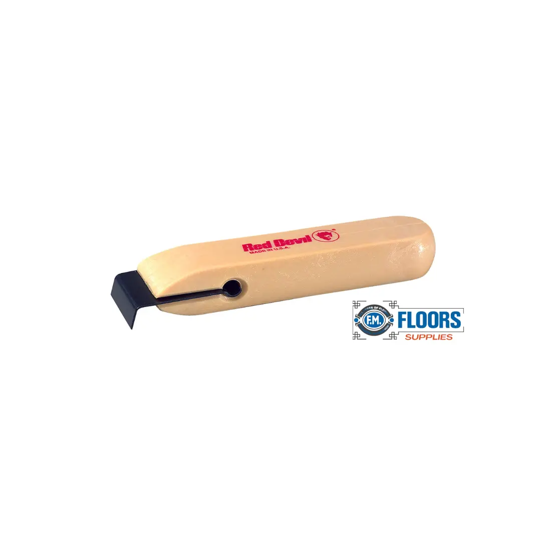 Red Devil 1-Inch Wood Scraper with Heavy-Duty Plastic Handle, 1-Inch (2.5cm) Single Edge Blade for Cornices, Molding, Furniture Finish Removal, 1 Inch Blade