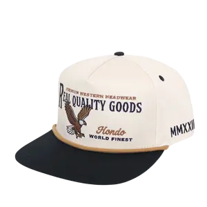 Vintage Rope Hat | World Finest | Green Underbrim | Hondo 