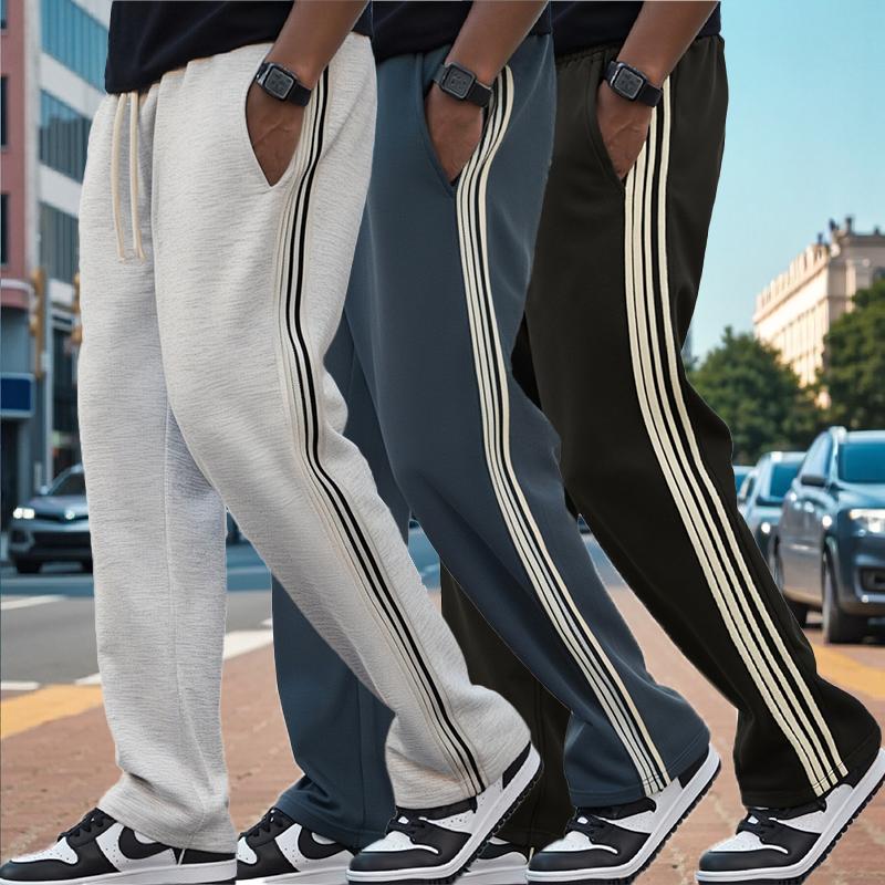 Men's Sporty Long Pants, Casual High Waist Drawstring Joggers, Comfortable Elastic Waistband, Ideal for Gym & Daily Wear Sweatpants