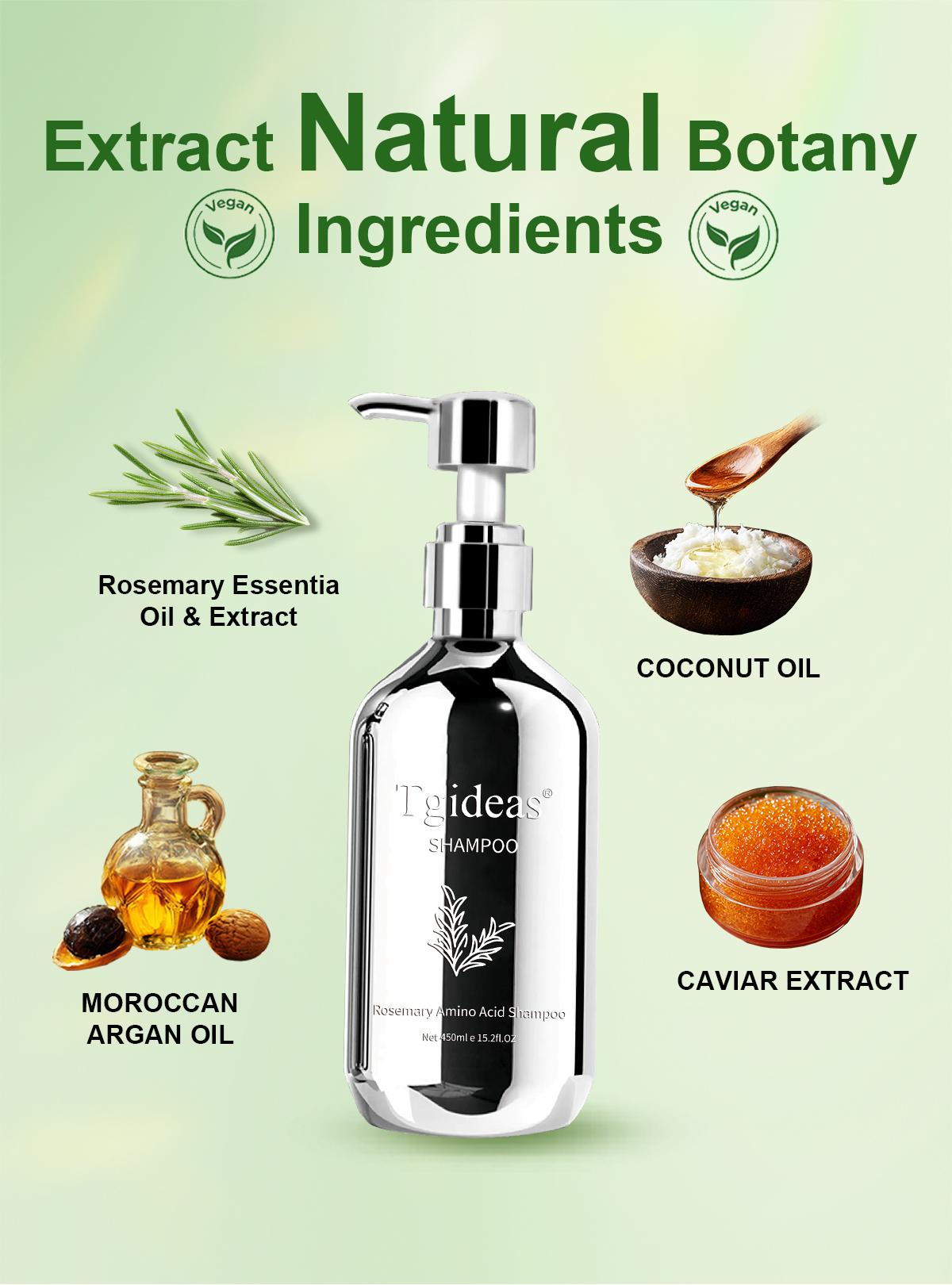 Tgideas Caviar & Rosemary Shampoo - Nourishing & Volumizing, For Oily Hair Care, Boosts Shine & Softness Organic Haircare Biotin Scalp Serum #SummerWins #DealsForYouDays