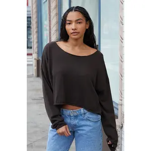 John Galt Women's Brown Cameron Cropped Sweater