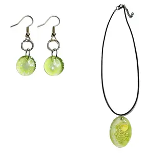 Astronaut In Space Necklace And Earrings Set