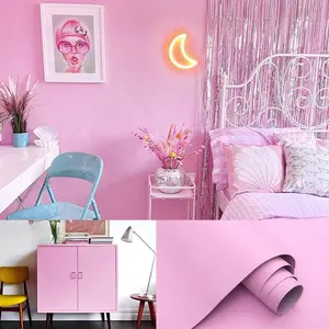 15.7"x118" Pink Wallpaper Contact Paper Pink Peel and Stick Wallpaper Lavender Self Adhesive Contact Paper for Cabinets Girls Bedroom Wallcovering Furniture Countertop Vinyl Roll