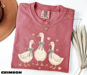 Comfort Colors Cute Goose TShirt, Farm Animal T-shirt, Cottagecore Gift, Silly Goose Tee, 90s Goose T-Shirt, Gift for Her