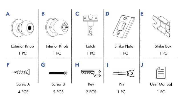 Valentine's Day Gift EUERTE Smart Fingerprint Door Lock 3-in-1 with TT App Control & 5S Auto-Lock Rechargeable Battery for Rooms Offices Apartments Warehouses Garages Black Friday Gift
