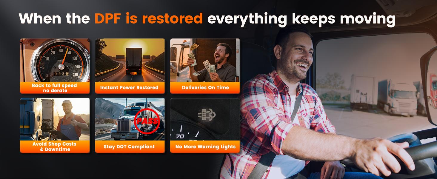 ANCEL HD7000 Elite 7'' Heavy Duty Truck Scanner with DPF Regen, Speed Limit, Idle Reset & Service Reset, Full System HD OBD Diesel Diagnostic Tool for Cummins Detroit Volvo CAT Paccar International