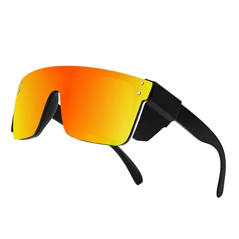 BingKing Z87 Polarized Safety Glasses for Men & Women, UV Protection Work Sunglasses with Removable Side Shields, Mirrored Outdoor Eyewear