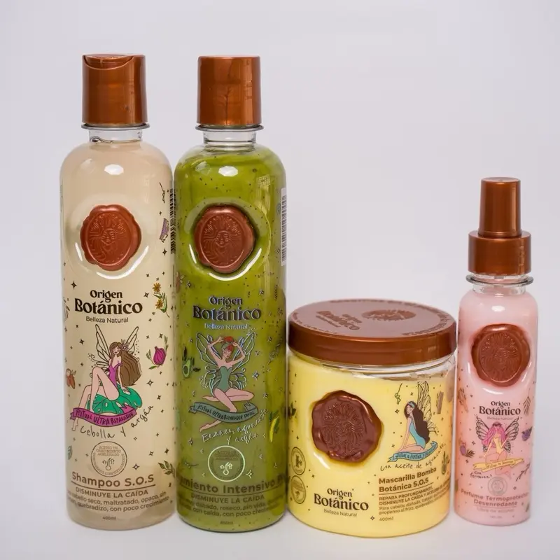 Origen Botanico Hair Care Kit with Onion Shampoo + Avocado Treatment Plex + Hair Mask SOS & Heat Protector