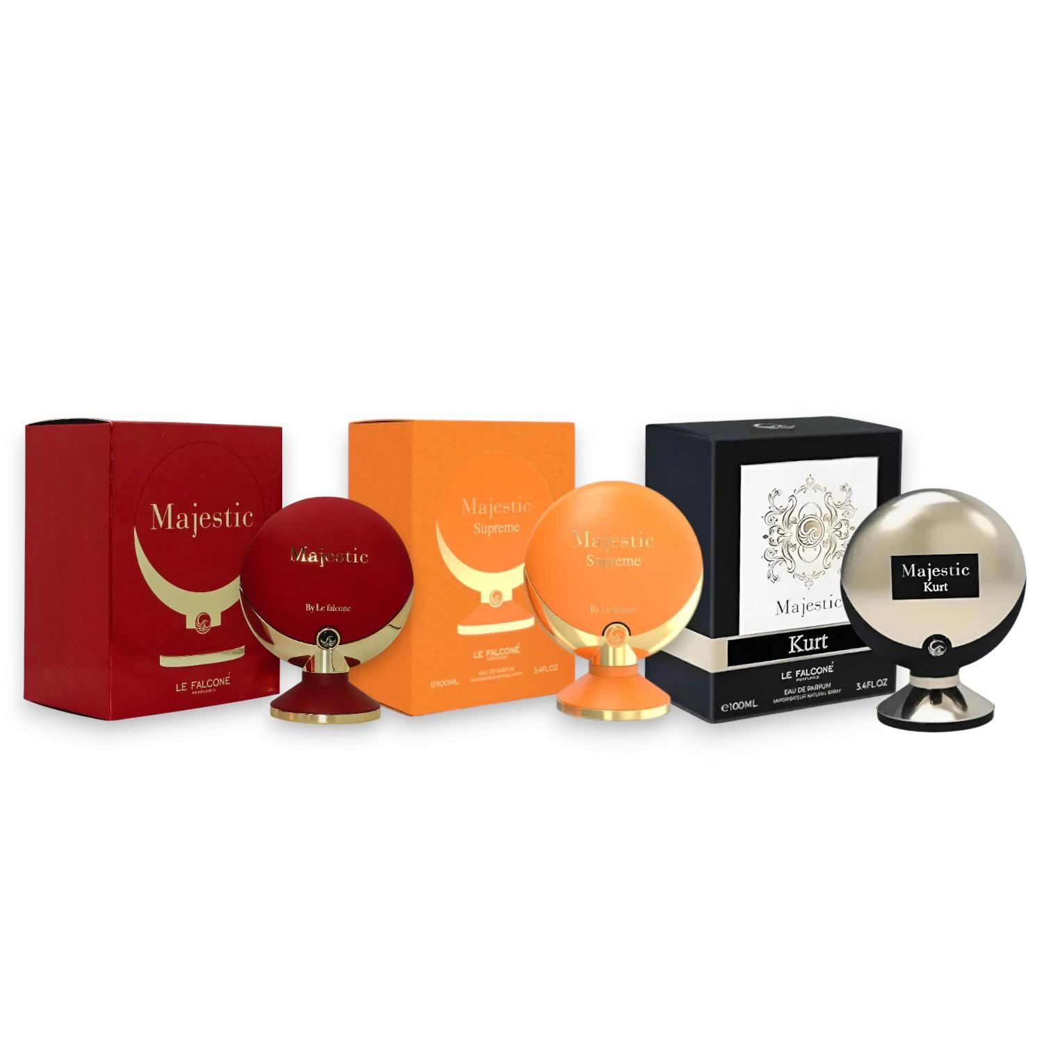 Le Falcone | Majestic | Kurt + Supreme + Women | Eau De parfum | Unisex Fragrance | 100 ML | Cedarwood - Amber & Musk Notes