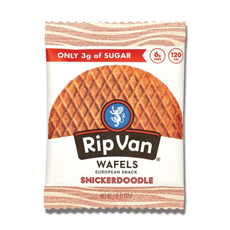 Snickerdoodle Stroopwafels, Healthy Snacks, Non-GMO, Keto Friendly, Office Snacks, Low Sugar (3g), Low Calorie, 12 Pack
