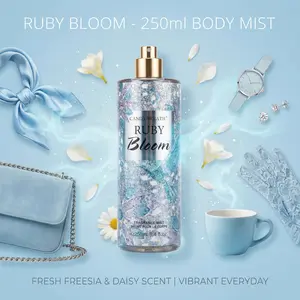 Ruby Bloom 250ml Body Mist for Women Candybreath Scent Fresh Freesia & Daisy Vibrant Everyday Use 250ml Size