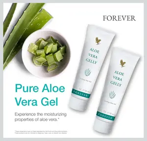 2 Packs Forever Living Aloe Vera Gelly Pure Gel- Supplement for Soothing Moisturizing and Conditioning Vegan Gluten-Free 4 fl oz