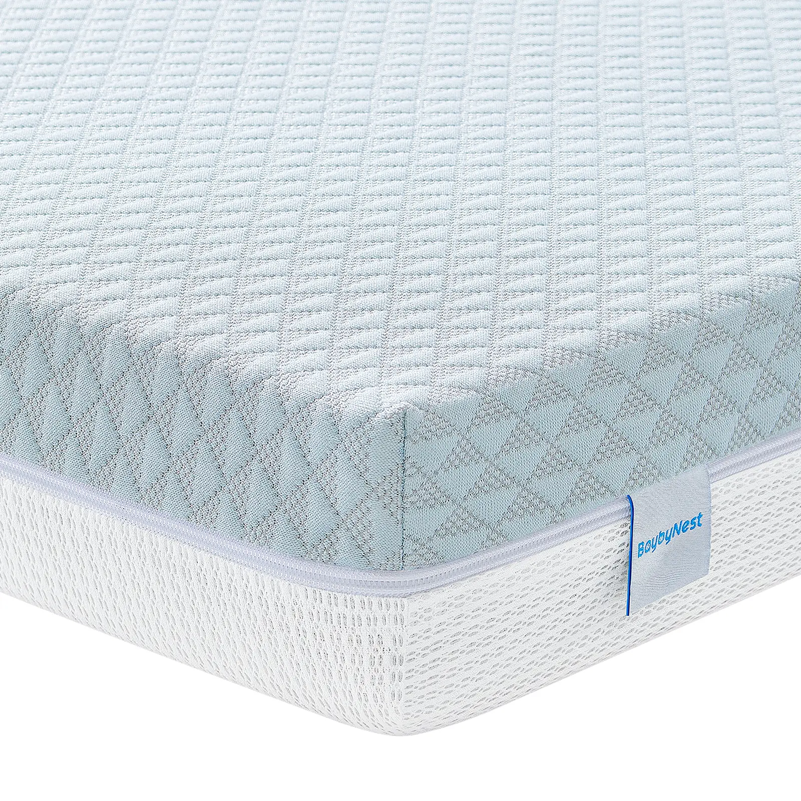 Dual-sided Crib Mattress, Tencel-Lyocell Cover - Breathable Gel Memory Foam Inner , Machine Washable Crib and Toddler Mattress, CertiPUR-US Certified Multi Sizes for Mini & Standard Cribs, Blue