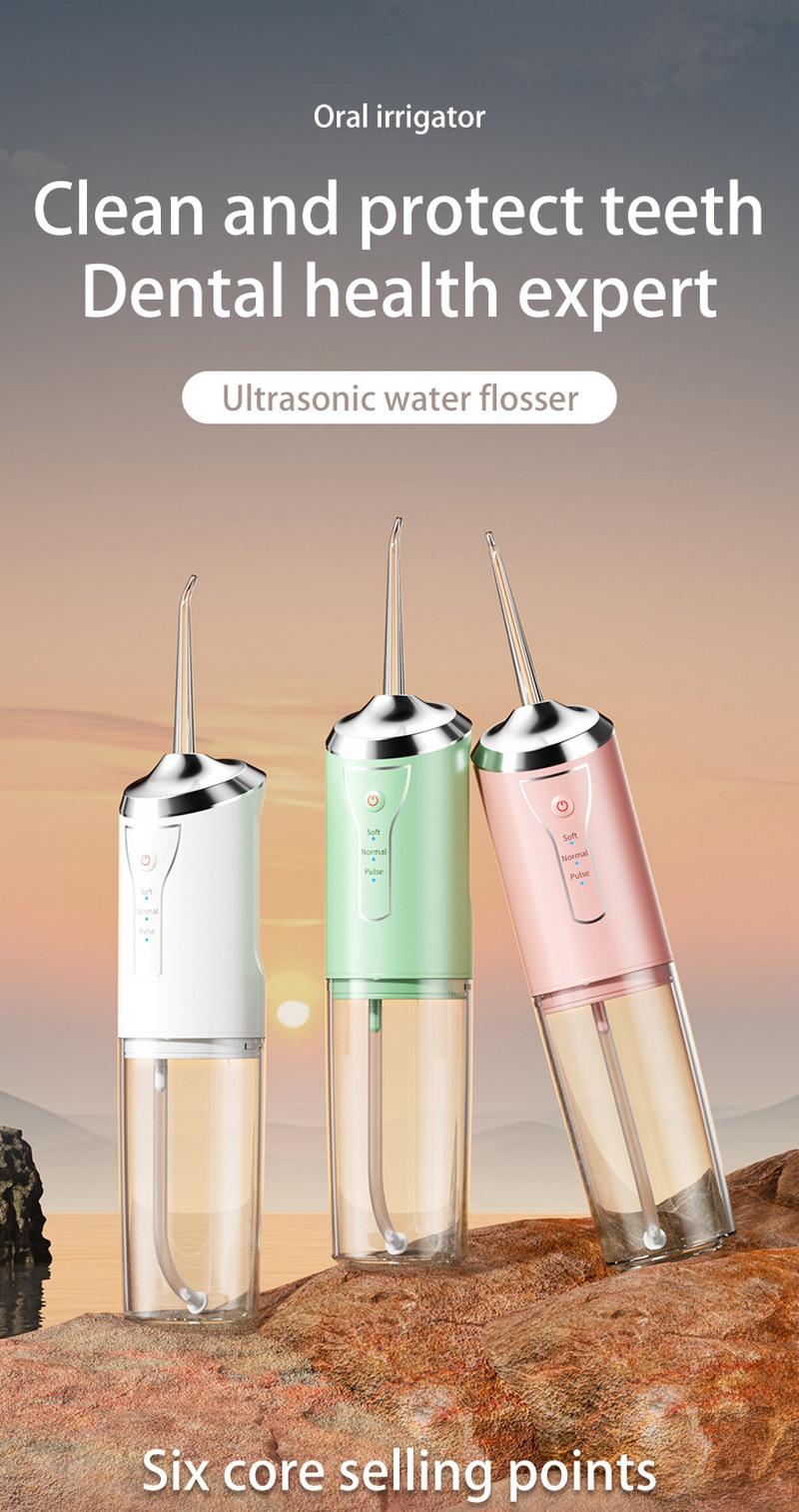 valentine gifts Rechargeable Water Flosser, Cordless DentalFlosser, Portable Oral Irrigator with 4 Counts JetTips, Waterproof Teeth Cleaner, 3 Modes Teeth~anina Toolfor Home & Travel #ToP Picks