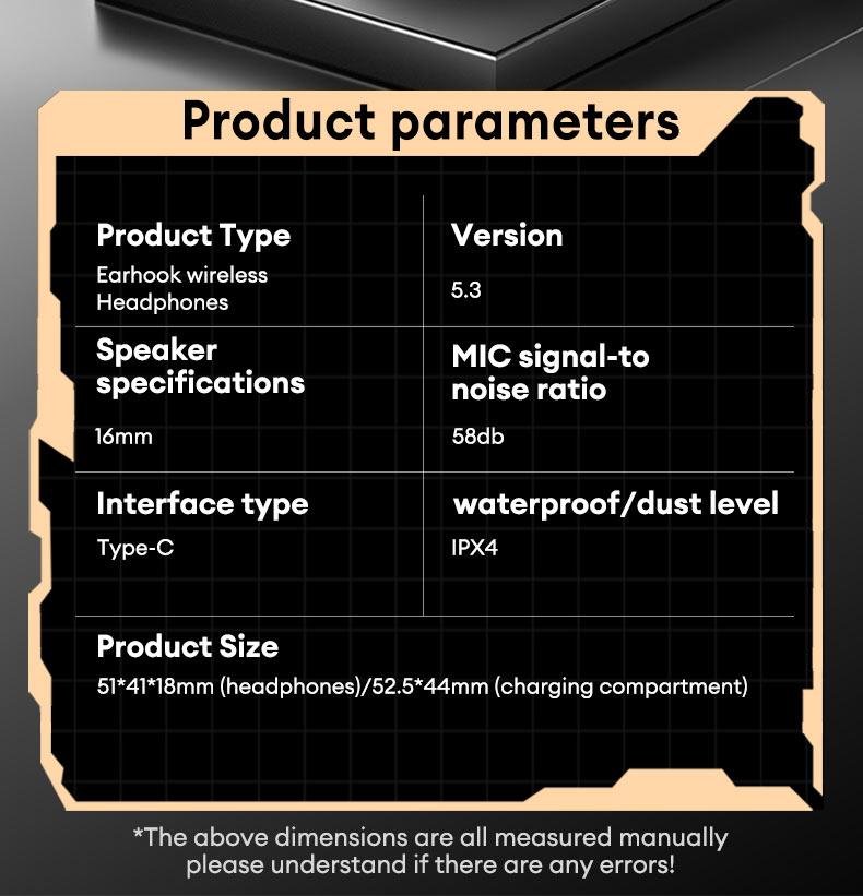 New HY-T26 X15 Pro Earphone Wireless Bluetooth 5.4 OWS Waterproof Sport Headsets Noise Reduction Headphones With Mic Earbuds