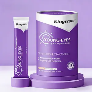 Kingscom Young Eyes Lutein Zeaxanthin Eye Health Supplement, Bilberry & Aronia Antioxidant Drink, Daily Eye Wellness Liquid Stick Packs, 15 Count first 3-in-1 pre