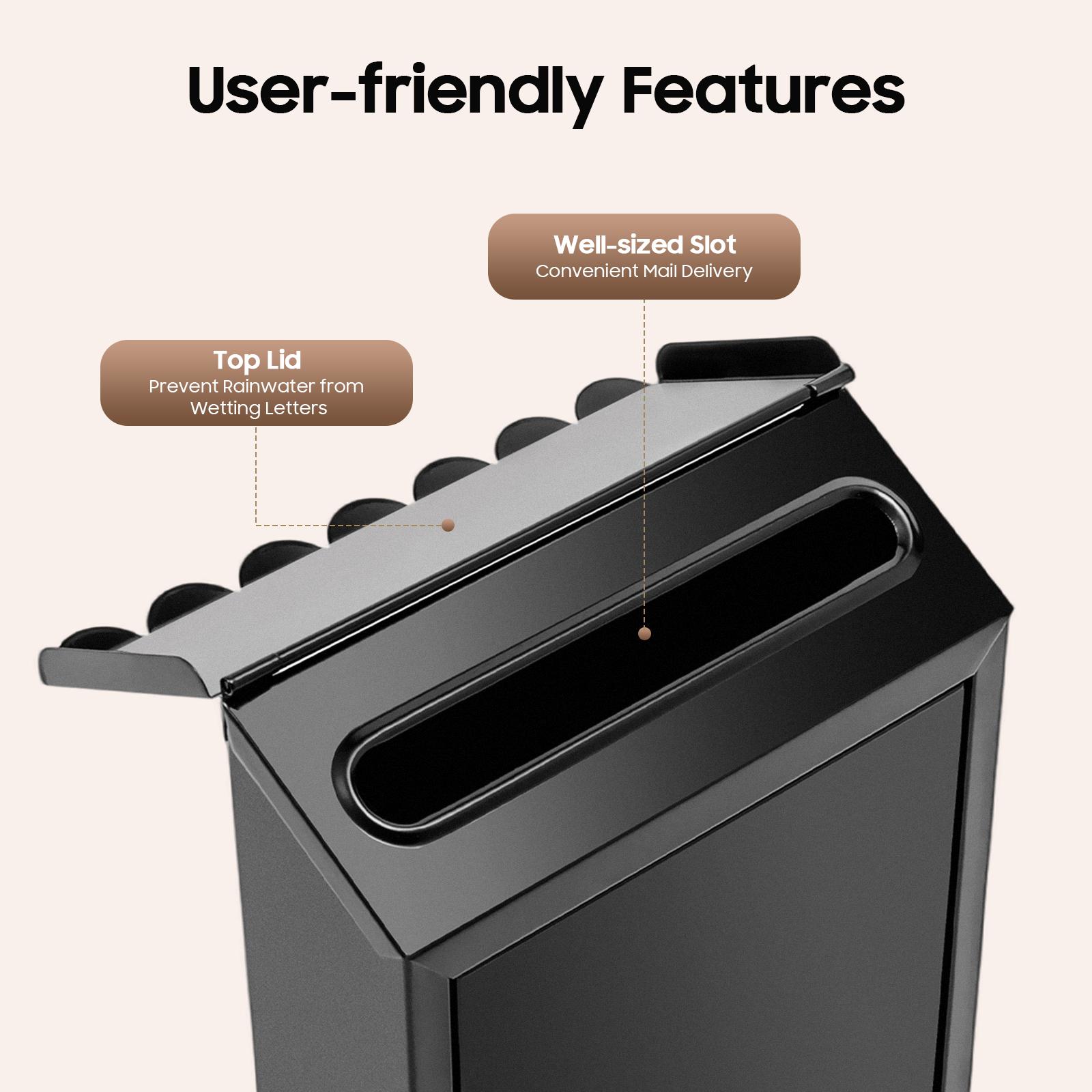 2026 Viral Wall-Mounted Lockable Mailbox - Galvanized Iron Rustproof for Home/Office Mail Storage