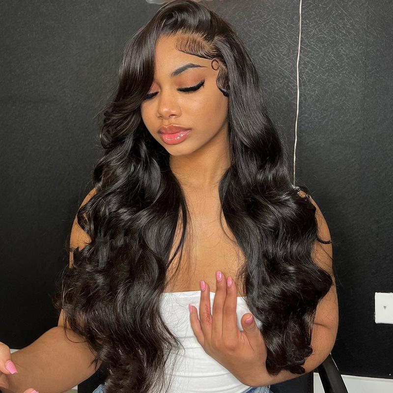 Pizazz Hair Body Wave Ready To Go Glueless Wigs 13x6 Pre Cut HD Lace Frontal Wig with Natural Pre plucked Hairline