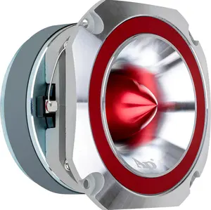 Audiopipe 4" Eye Candy Aluminum Tweeter Diamond Chrome Finish Red ATR-4053-RED