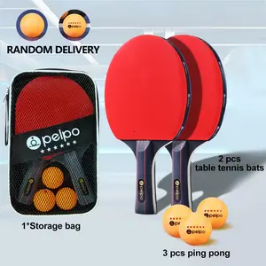 Ping Pong Paddle Set for Beginners & Advanced Players, 2 Premium Quality Rackets + 3 Balls, Blue/ Sponge, Professional Tournament Use, Table Tennis Racket, Sport, Game