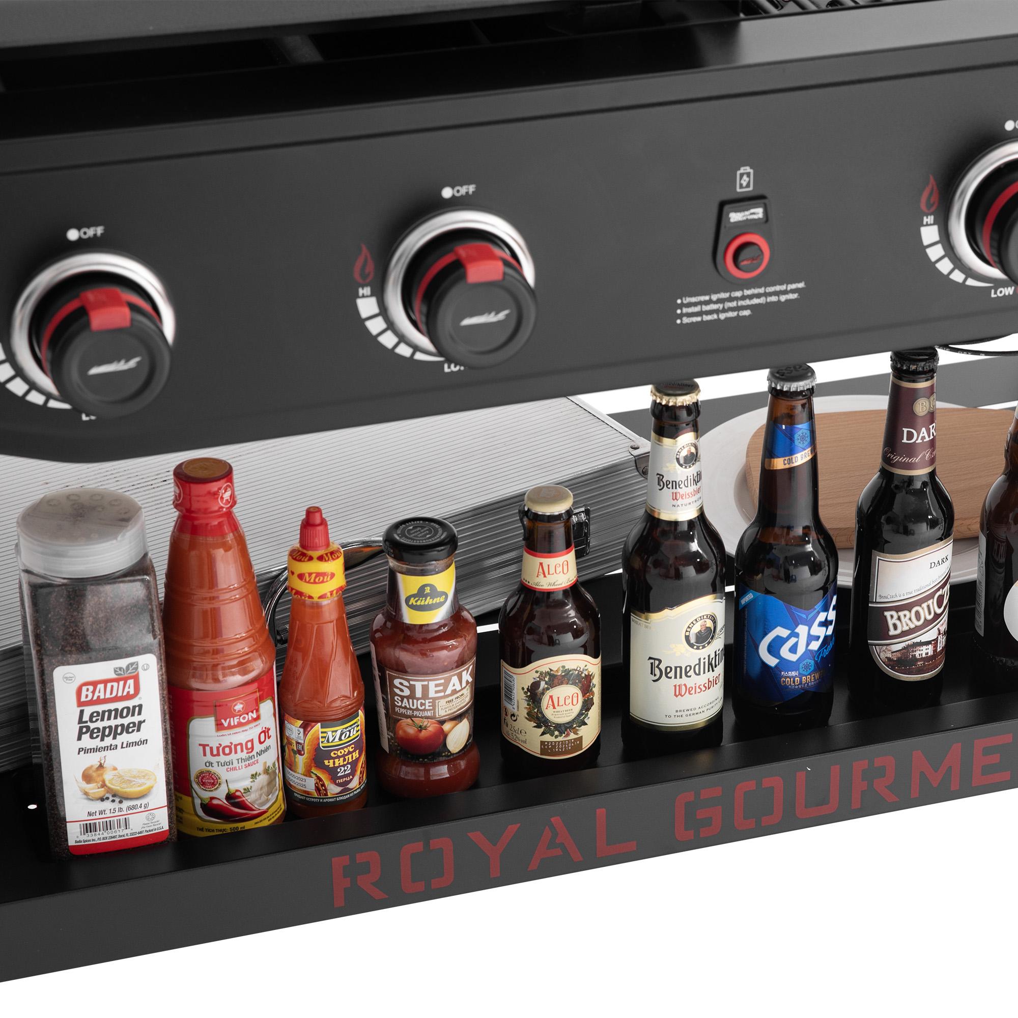 Royal Gourmet GD405A Propane Gas Grill and Griddle Combo, 4-Burner Event Combo Grill, Heavy-duty and Durable for Outdoor Cooking Food Barbecue Bbqs