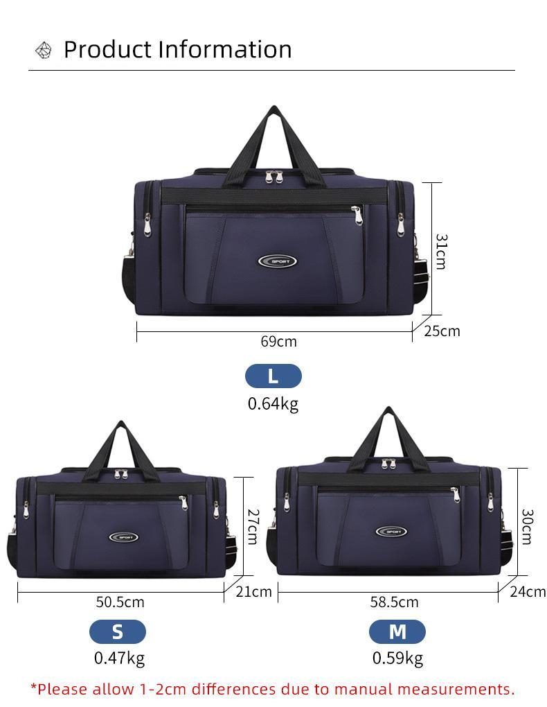 Waterproof Duffle Bag - Large Travel Duffel with Separate Shoe Storage, Lightweight Foldable Design for Workouts Hiking Business Trips Sports Backpack