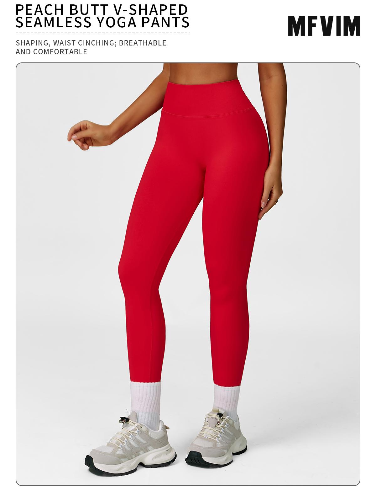 MFVIM Women’s High-Waist Sports Leggings, Solid Color Slim Fit Pants, High Elasticity Yoga Leggings, Ladies Activewear for Indoor & Outdoor Use, Women’s Yoga Pants Fitness Tights Breathable Sporty Bottoms SpringStatements