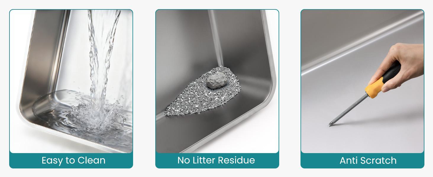 【Upgrade】Large Foldable Enclosed Cat Litter Box with Lid Drawer Easy to Clean Semi-Enclosed Design for Privacy and Odor Control