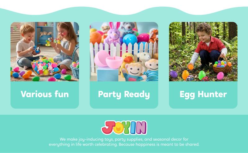 36pcs/48pcs/60pcs/80pcs/100pcs/120pcs/144pcs/160pcs/200pcs Prefilled Easter Eggs Toys and Stickers for Easter Egg Hunt, Filled with Toys Party Favors for Kids Boys Girls Easter Eggs Hunt, Basket Stuffers Fillers, Classroom Prize Supplies Kids Outdoor Play