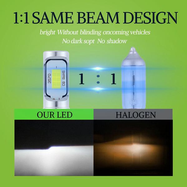 9006 9005 LED Headlight KIT Combo Bulbs 10000K High Low Beam Super Bright White