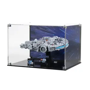 Acrylic Display Case UV Print Compatible with LEGO® 75375 Millennium Falcon - Set Not Included