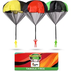 Parachute Toys for Kids - Tangle Free Outdoor Flying Parachute Men, Top Indoor & Outside for 3 4 5 6 7 8 9 10 11 12 Year Old, Best Easter Basket Stuffers Idea 2026, Unique Boy & Girl Gifts
