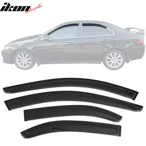 Visor Windows for Acura TSX 2004-2008 Slim Style Smoke Tinted Acrylic