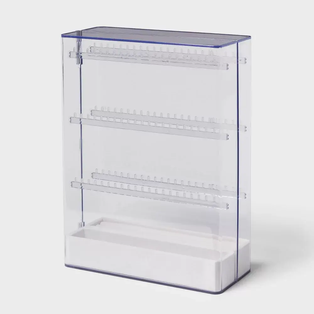 Folding Acrylic Accessory Organizer - Brightroom: Clear Jewelry Storage Necklace & Earring Holder 3-Piece Set