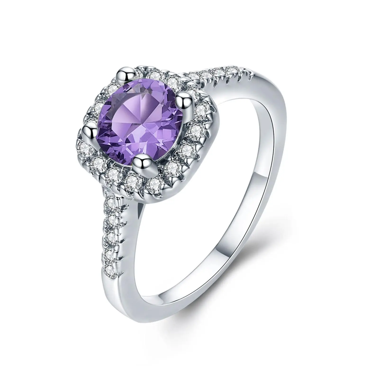 Rings for Women, Promise Rings for Her, Christmas Gifts, Engagement Rings for Women Solitaire Crystal Wedding Rings for Her Fake Diamond Ring Christmas Gifts for Her
