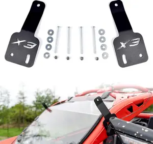 Adjustable 50 inch LED Light Bar Brackets for Can Am Maverick X3, Metal Rotatable 50" Light Bar Brackets Mount Kit for Can-Am Maverick X3 All Models Accessories